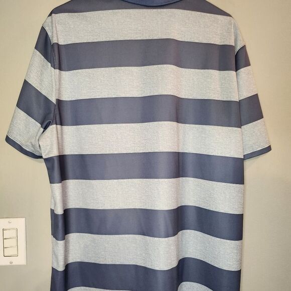 NIKE GOLF Men's Dri-Fit Standard Fit Polo Shirt Size XL Gray Blue Striped - Picture 4 of 9